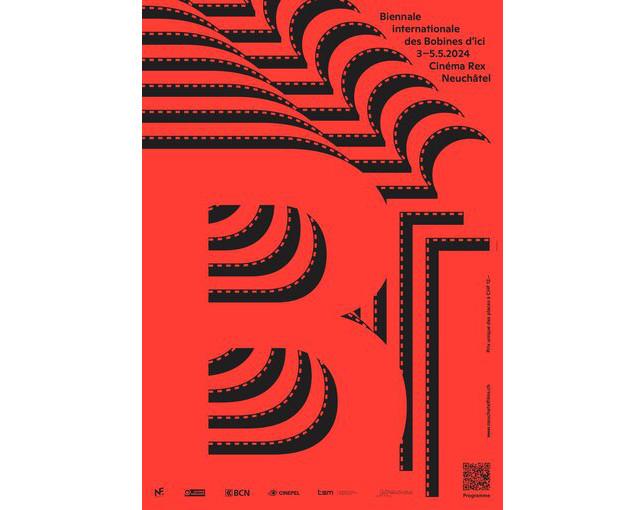 L'affiche de « BiBi », la Biennale internationale des Bobines d'ici, qui se tient depuis vendredi jusqu'à dimanche à Neuchâtel.