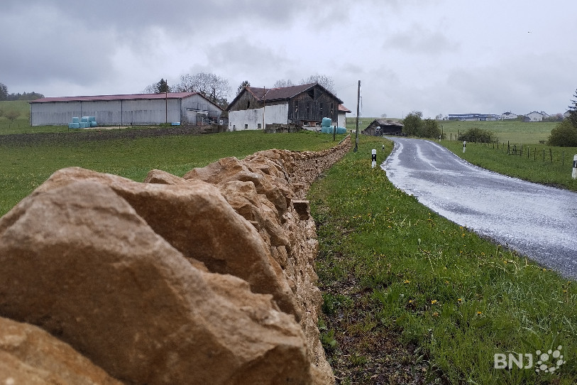 La restauration concerne deux portions. Une de 80 mètres (photo) et une autre de 43 mètres.