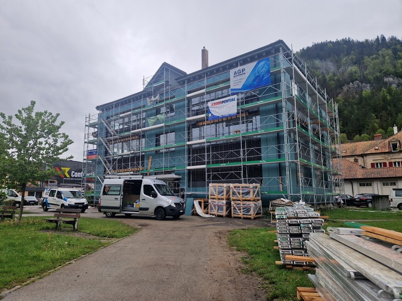 Les travaux du nouveau bâtiment de l'entreprise Voutilainen sont presque terminés.