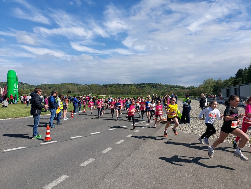 Tout le tracé des enfants était sur le circuit de Lignières. 