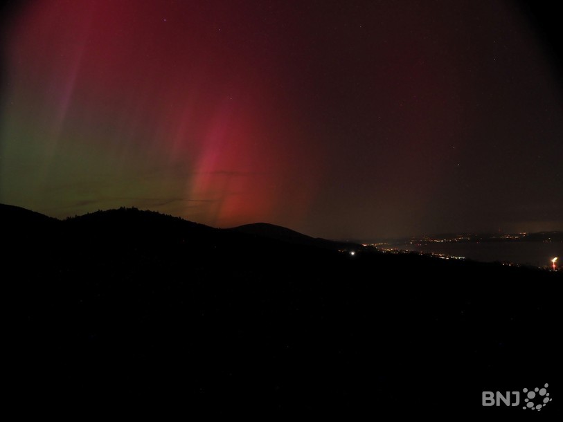 Des aurores boréales étaient visibles cette nuit dans le ciel de nos régions. Photo : Pierre Boldt
