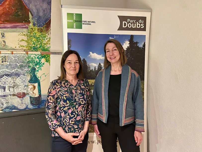 Mathilde Crevoisier Crelier (à droite) succède à Véronique Gigon à la tête de l'association. (Photo : Parc du Doubs)