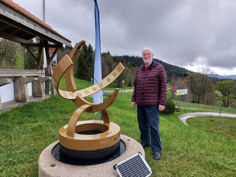Maurice Berger est heureux que son invention soit installée à la Vue-des-Alpes. 
