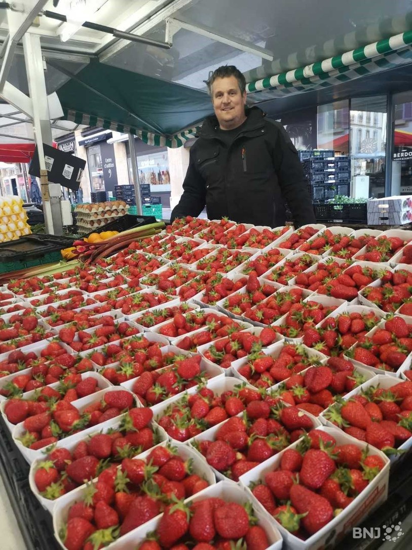 Les fraises du marché de Neuchâtel