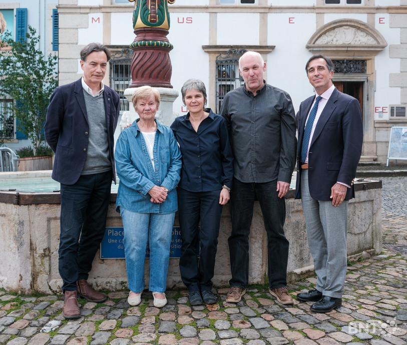 De gauche à droite : Philippe Turrel, Marie-Thérèse Boîteux, Nathalie Fleury, Olivier Tschopp et Régis Burrus.