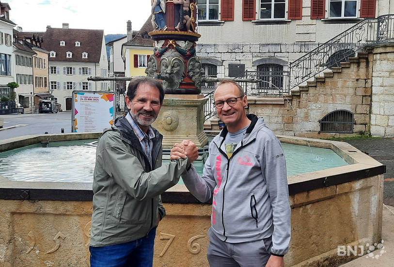 Rocco Dolce (à gauche) et Clovis Chételat main dans la main pour organiser un gros défi à Courroux.
