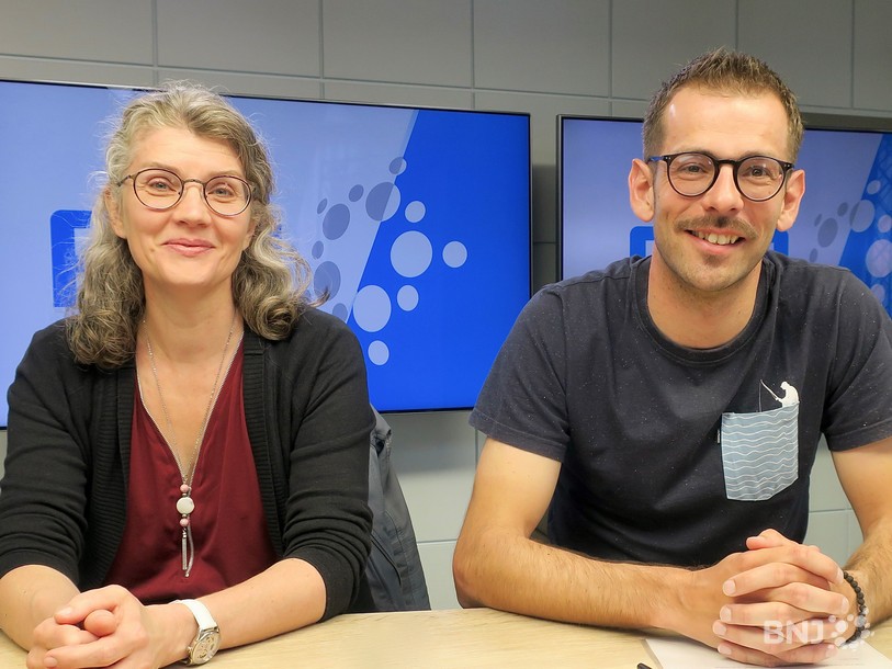 Céline, bénéficiaire, et Michael Kohler, responsable du secteur Aide Sociale pour le canton du Jura
