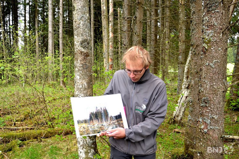 Le garde forestier de Tramelan Jean-Marc Friedli présente la zone où les arbres seront remplacés