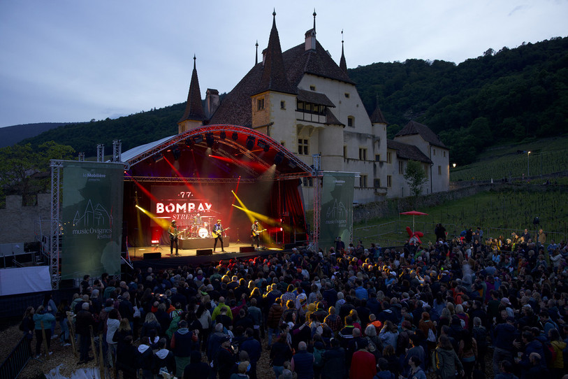 Le MusicÔvignes festival a réuni 1'200 personne ce samedi à Cressier pour sa première édition. (Photo : MusicÔvignes festival)