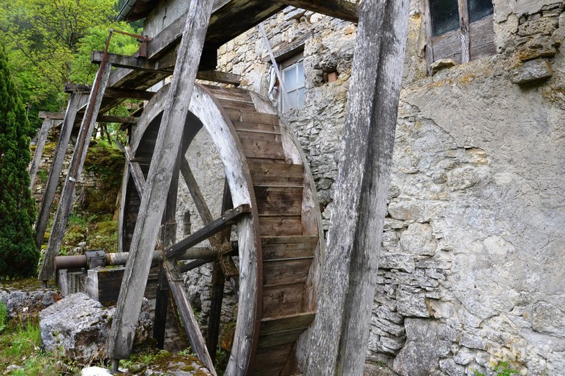 Roue à aube du Moulin de Soubey