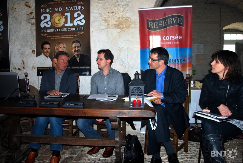 Denis Martin, Olivier Isler, Philippe Monnerat et Myriam Lienhard ont présenté ce matin la 4ème foire aux saveurs