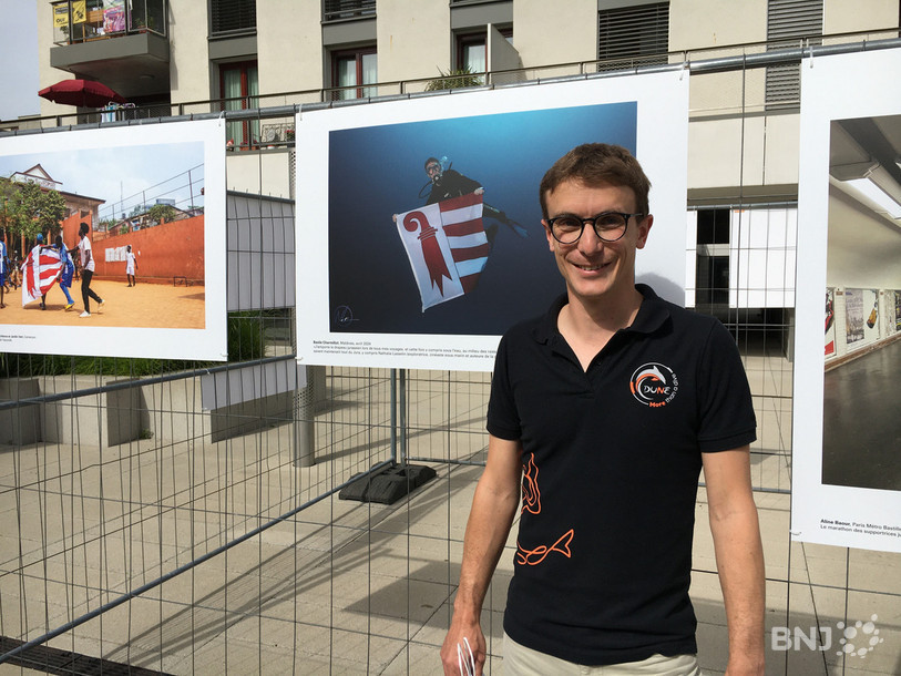 Basile Charmillot a remporté le premier prix du concours « Il flotte notre drapeau ».
