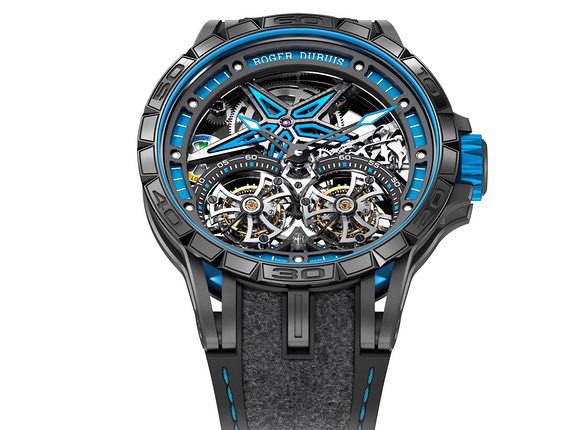 Le bracelet de la montre a été réalisé par l'entreprise Biwi avec des pneus de Formule 1.