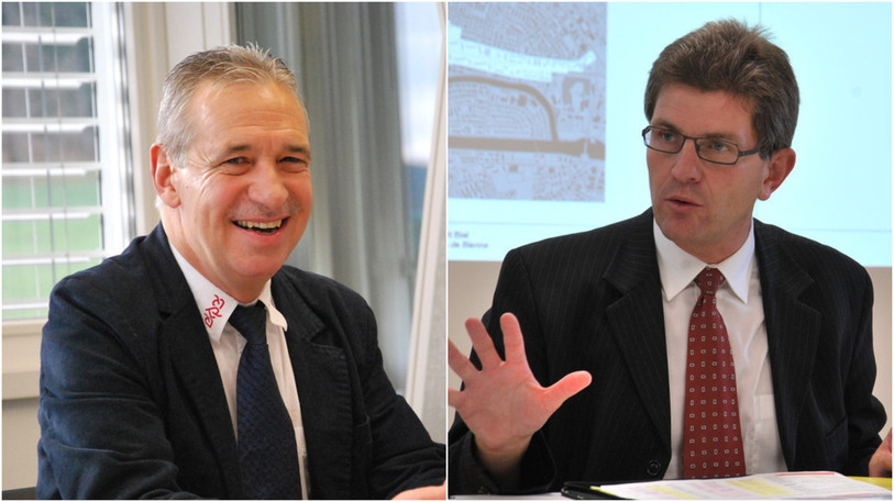 Les maires de Tramelan et Bienne, Philippe Augsburger et Erich Fehr