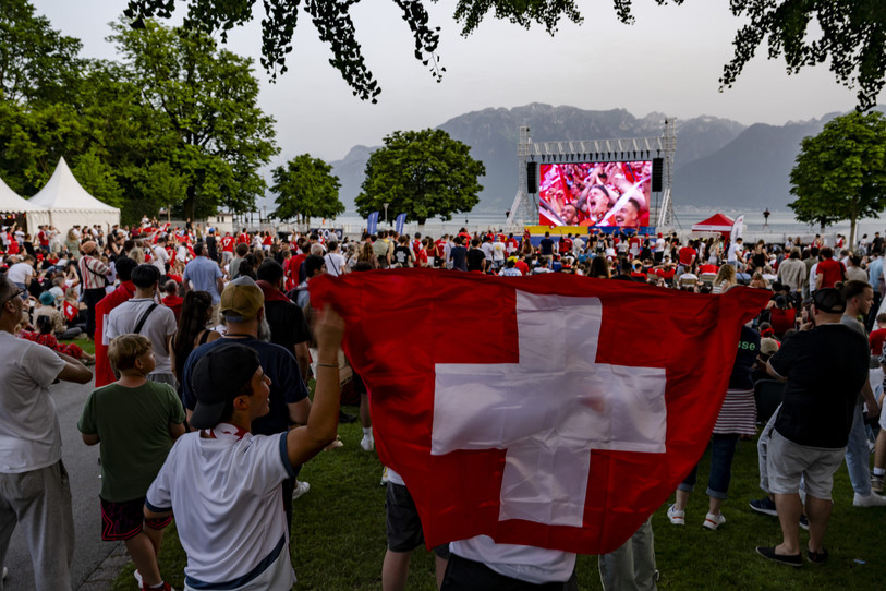 L'ambiance sera à la fête lors du match Suisse - Allemagne. (Photo : Keystone/Bott)