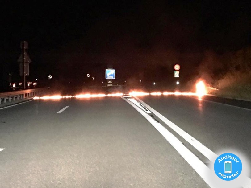 Feu sur l'A16