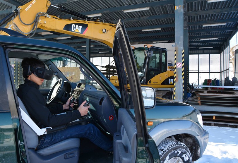 Le système DOME de digger se sert de la réalité virtuelle pour piloter des machines à distance (photo: Digger)