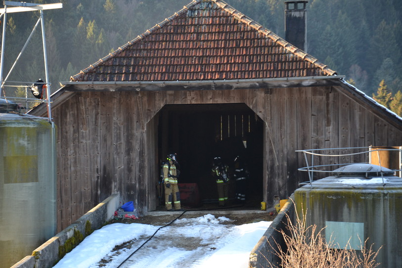 L'intervention rapide des secours a permis d'éviter que le feu ne se propage à la grange