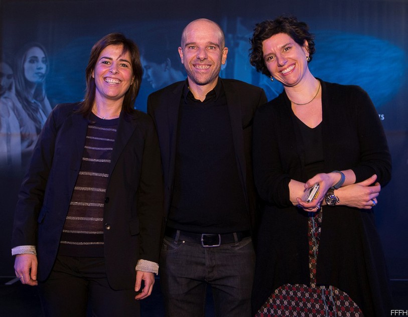 Les chevilles ouvrières du Festival du Film français d'Helvétie : Charlotte Masini, vice-directrice, Edna Epelbaum, directrice de la programmation et Christian Kellenberger, directeur du Festival (photo: FFFH)