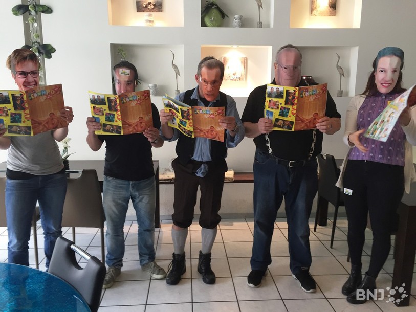 La rédaction du Schnapou en conférence de presse à Moutier