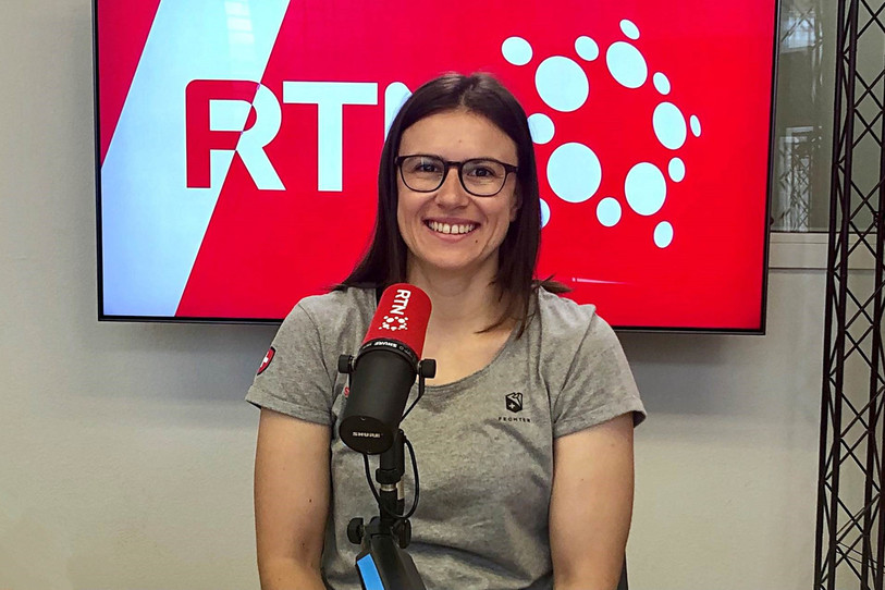 Pauline Brunner dans les locaux de RTN.