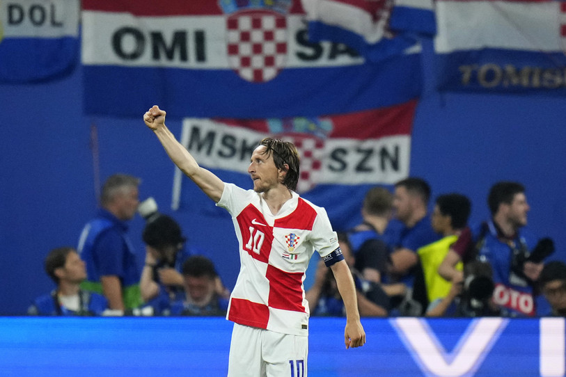 Luka Modric est devenu lundi le joueur le plus âgé à marquer un but durant un Euro. (Photo : AP/Petr David Josek).