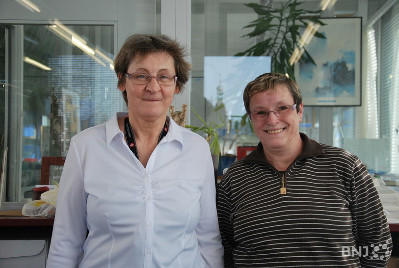 Patricia et Elvire, deux employées de Prélude SA. 
