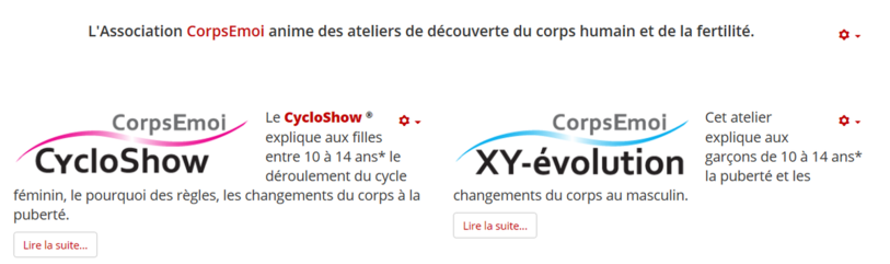 Les ateliers de CorpsEmoi 