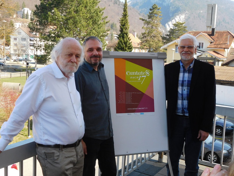 Les initiateurs de Cantates Bach 2017: Maurice Baumann, Philippe Krüttli et René Lautenschlager. (Photos: SP)