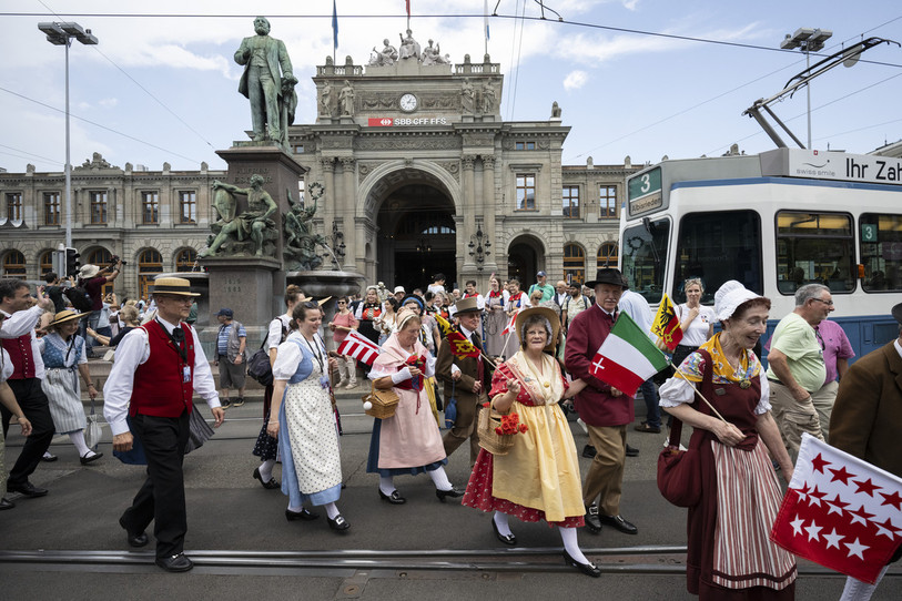 Une délégation jurassienne est présente à Zurich. (Photo : KEYSTONE/Ennio Leanza).