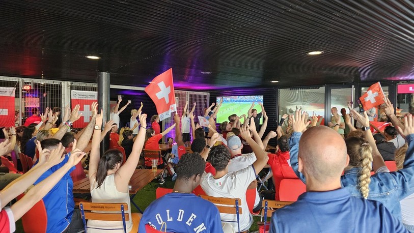 Les supporters de la Nati on pu fêter une belle victoire face à l'Italie.