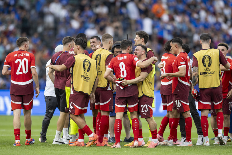 L’équipe de Suisse démontre une belle force collective durant cet Euro 2024. Photo (KEYSTONE/Peter Klaunzer).