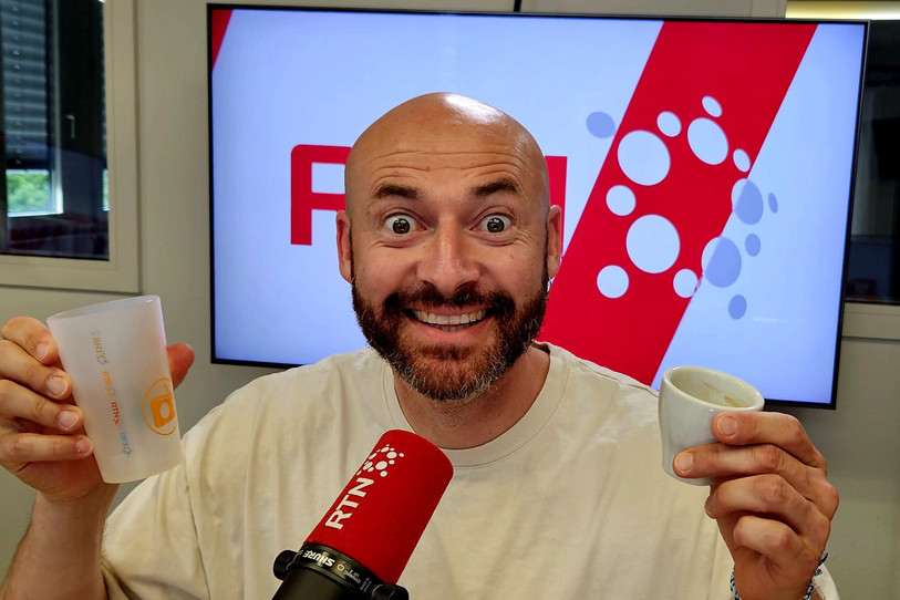 David Charles entre eau et café avant la dernière de la saison.