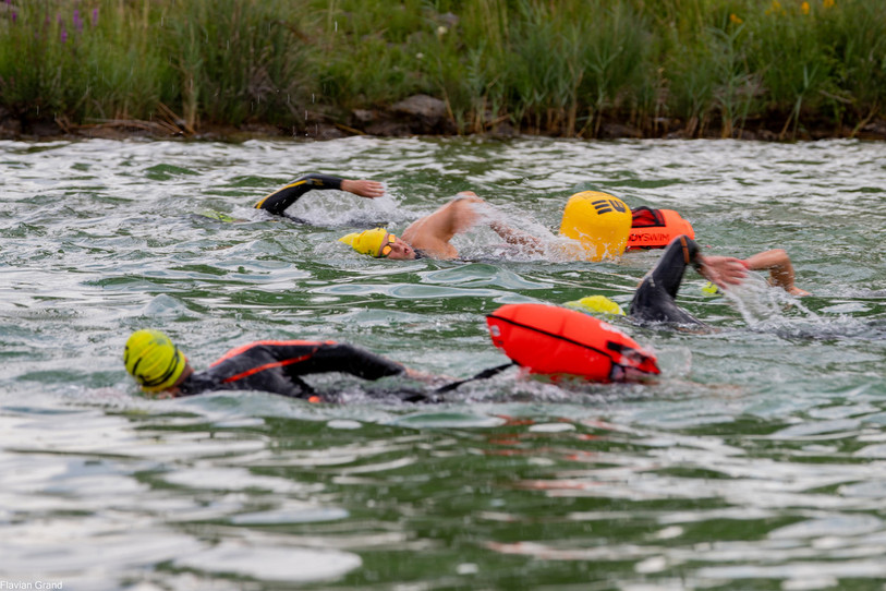 Les nageurs n'ont pas pu aller au bout de leurs efforts samedi. (Photo : Flavian Grand)