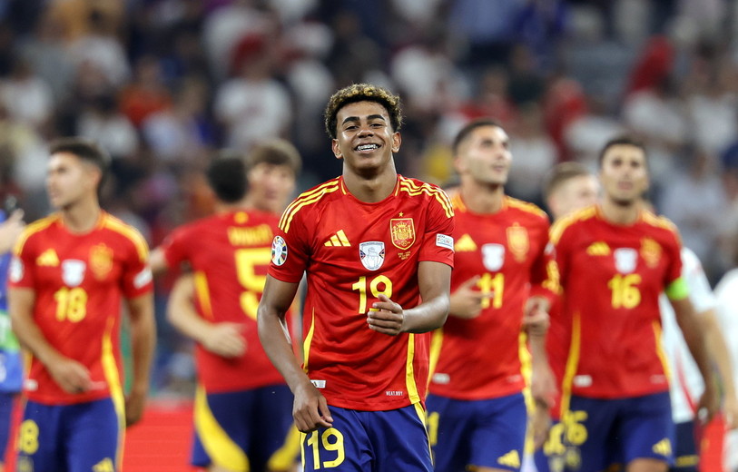 L’Espagne, portée par le talent et l’insouciance de Lamine Yamal, disputera la finale de l’Euro dimanche. (Photo : EPA/Ronald Wittek).