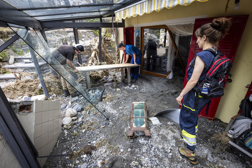 Les intempéries ont causé beaucoup de dégâts en Suisse cette année. (Photo : KEYSTONE / MICHAEL BUHOLZER).