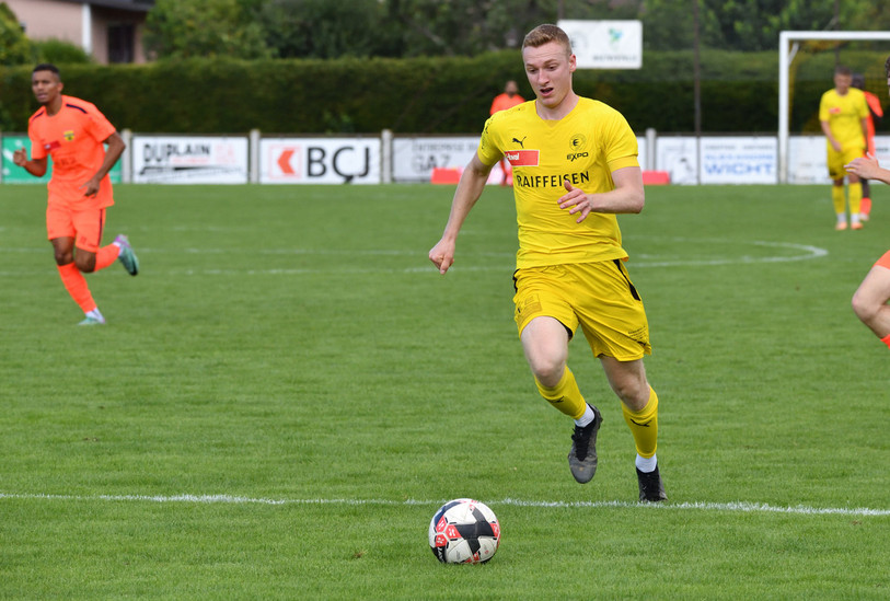 Noël Allemann a égalisé dans les dernières minutes pour le FC Bassecourt. (Photo : archives Georges Henz)