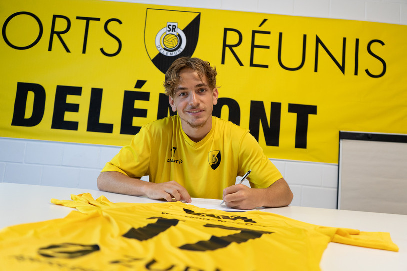 Baptiste Stroppolo portera le maillot jaune et noir des SR Delémont lors de la prochaine saison de Promotion League. (Photo: Thomas Henzelin)