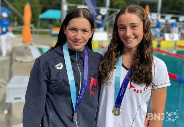 Loane Richard et Margaux Ruegsegger ont mis tout le monde d'accord ce week-end à Bâle lors des championnats de Suisse espoirs. (photo : Red-Fish Neuchâtel)