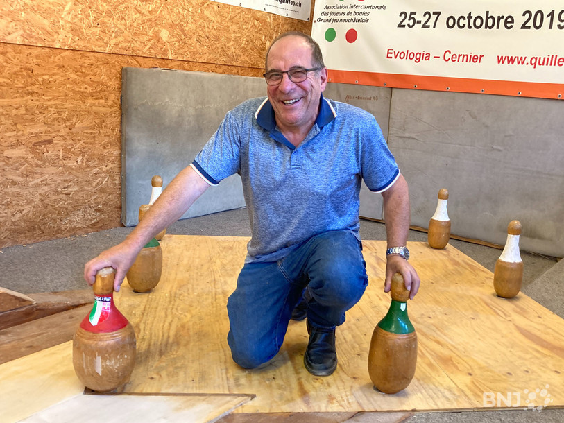 Claude-Alain Vuillème, président de l'Association intercantonale des joueurs de boules grand jeu neuchâtelois. 