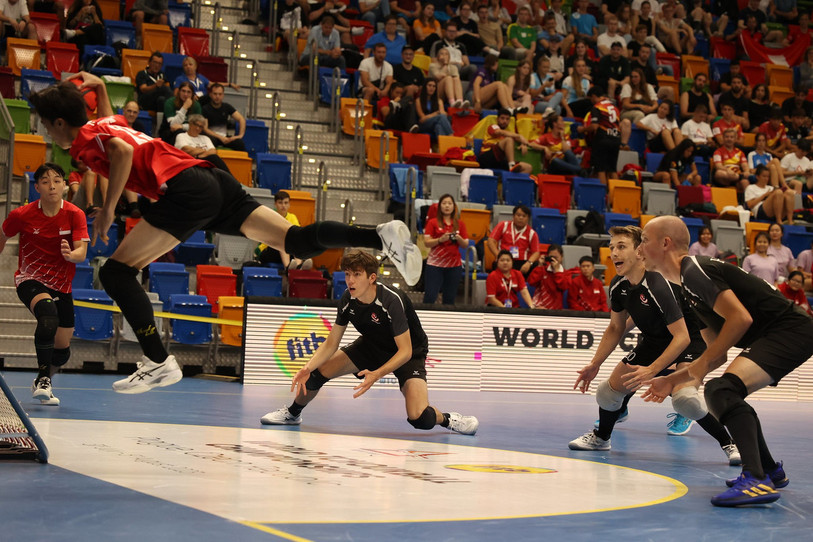 L'équipe de Suisse, ici aux championnats du monde, entend décrocher un quatrième titre continental en Italie. (photo : Swiss Tchoukball)