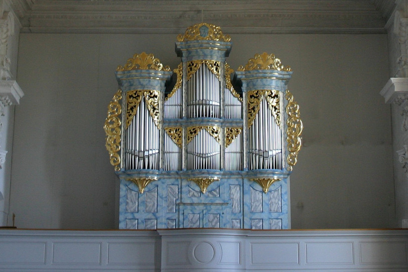 L'orgue de l'église des Jésuites à Porrentruy sera à l'honneur ce week-end lors de la Nuit des Musées. (Photo : archives).
