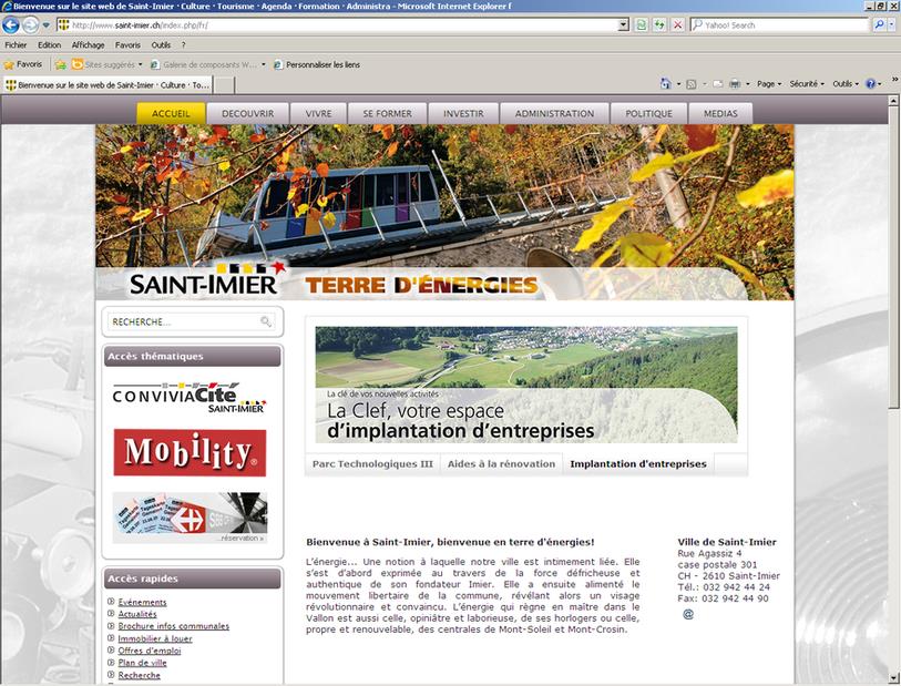 Le nouveau site se veut avant tout axé sur le visuel