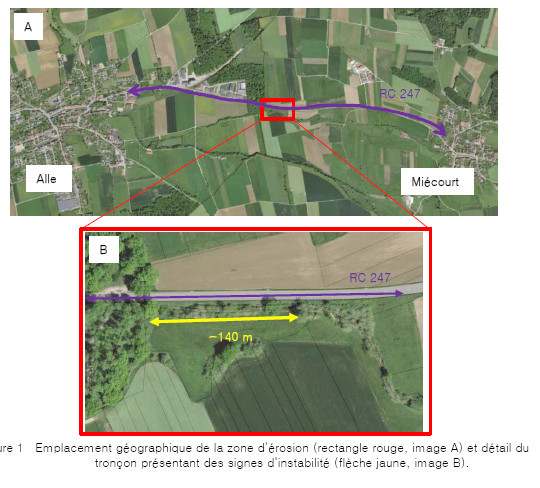 Plan du tronçon concerné par les prochains travaux. (Photo : SIN.)