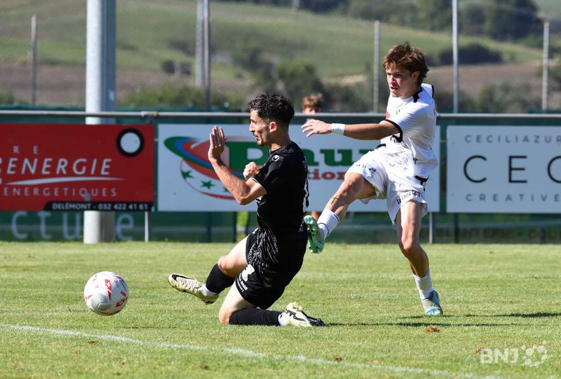 La réussite d'Hugo Casano en fin de première période n'a pas suffi au FC Courtételle (Photo : Georges Henz).