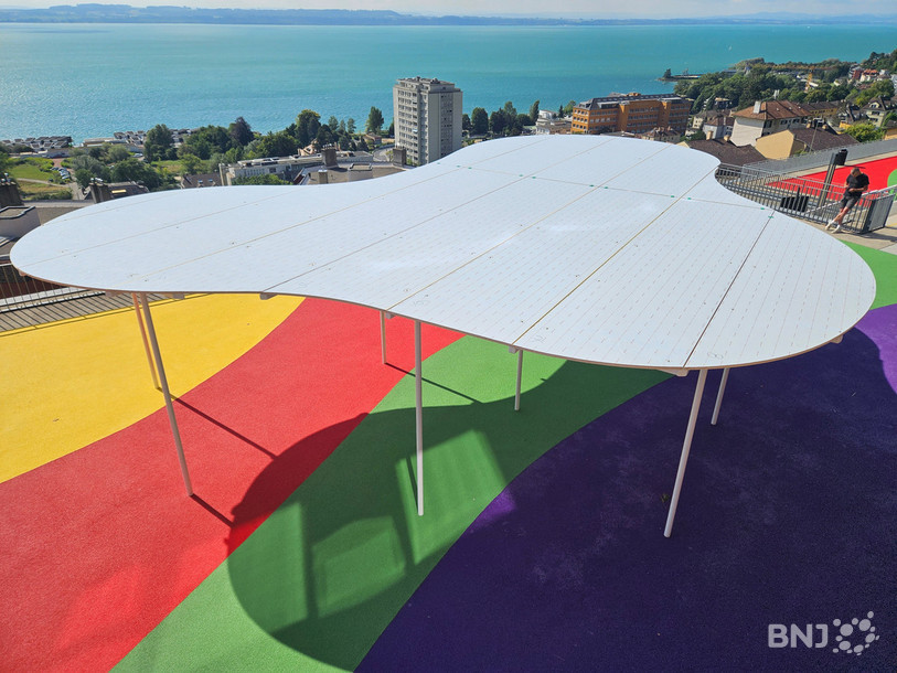 Les espaces extérieurs du collège du Crêt-du-Chêne, qui accueillent les enfants du parascolaire, ont bénéficié de travaux pour améliorer le confort.