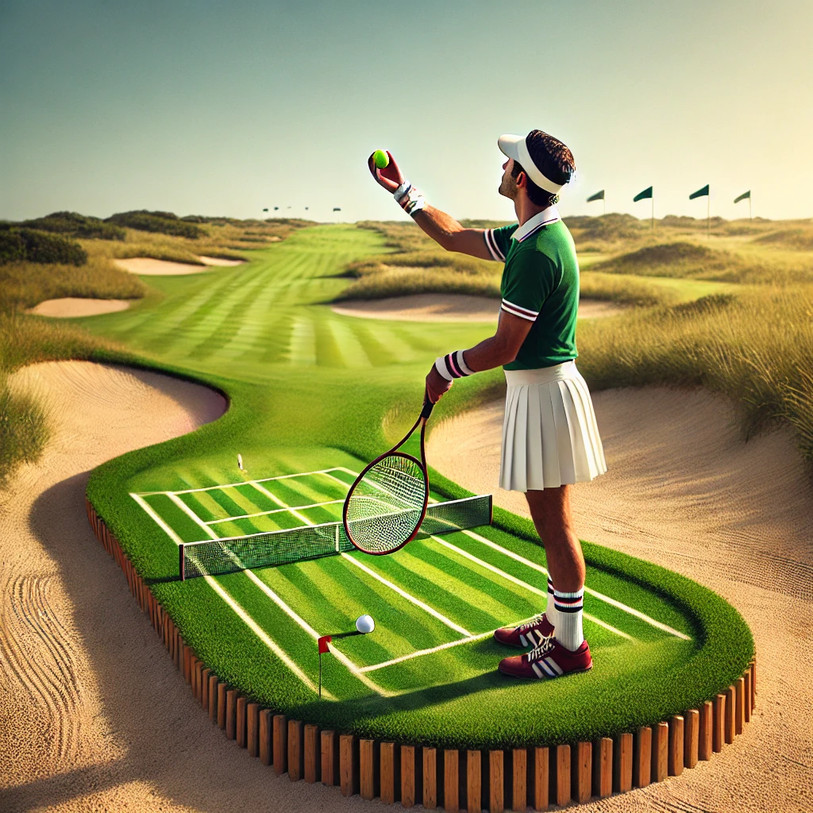 Tennis-Golf. Image générée par OpenAI