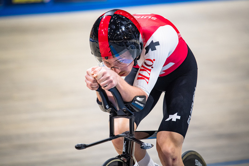 Valère Thiébaud a fait tomber le record suisse de l'heure. (Photo d'archive : Swiss Cycling / Arne Mill).
