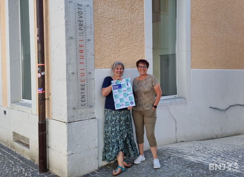 De gauche à droite: Brigitte Colin, programmatrice du Centre Culturel de la Prévôté et Nathalie Poma, assistante en animation.