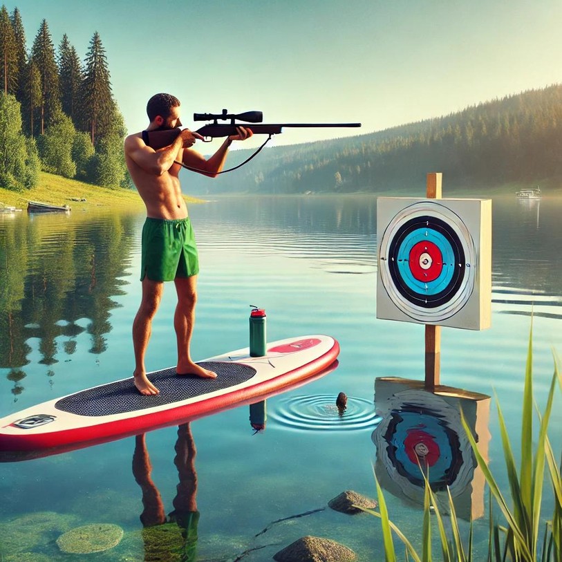 Le mix entre le biathlon et le padel. (Photo : OpenAI)